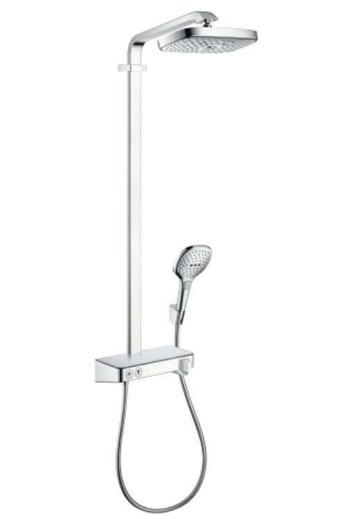 Hansgrohe-HG-Showerpipe-Raindance-Select-E-300-2jet-EcoSmart-ShowerTablet-chrom-27283000 gallery number 1